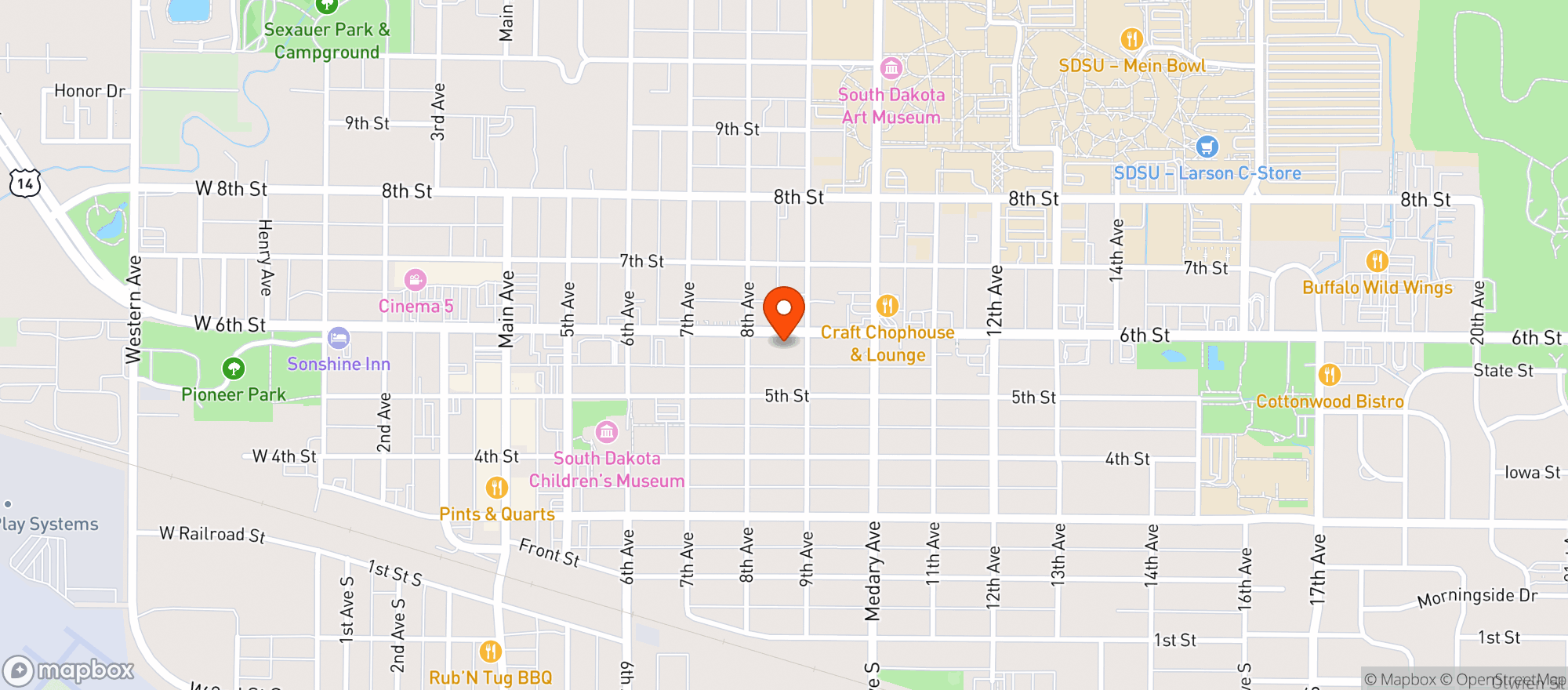 Map showing Classic Corner