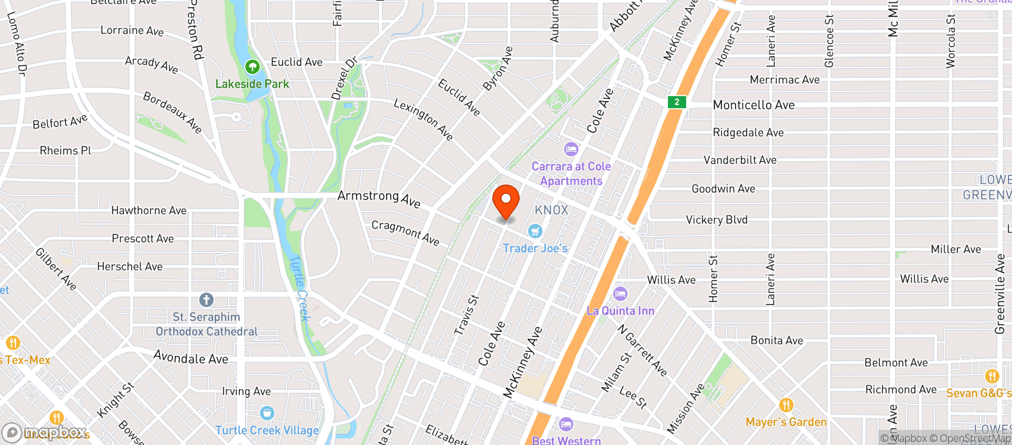 Map showing Cafe Madrid