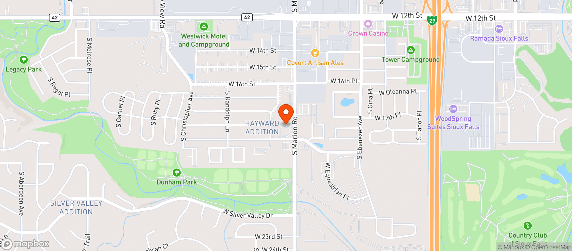 Map showing Liquor Stadium