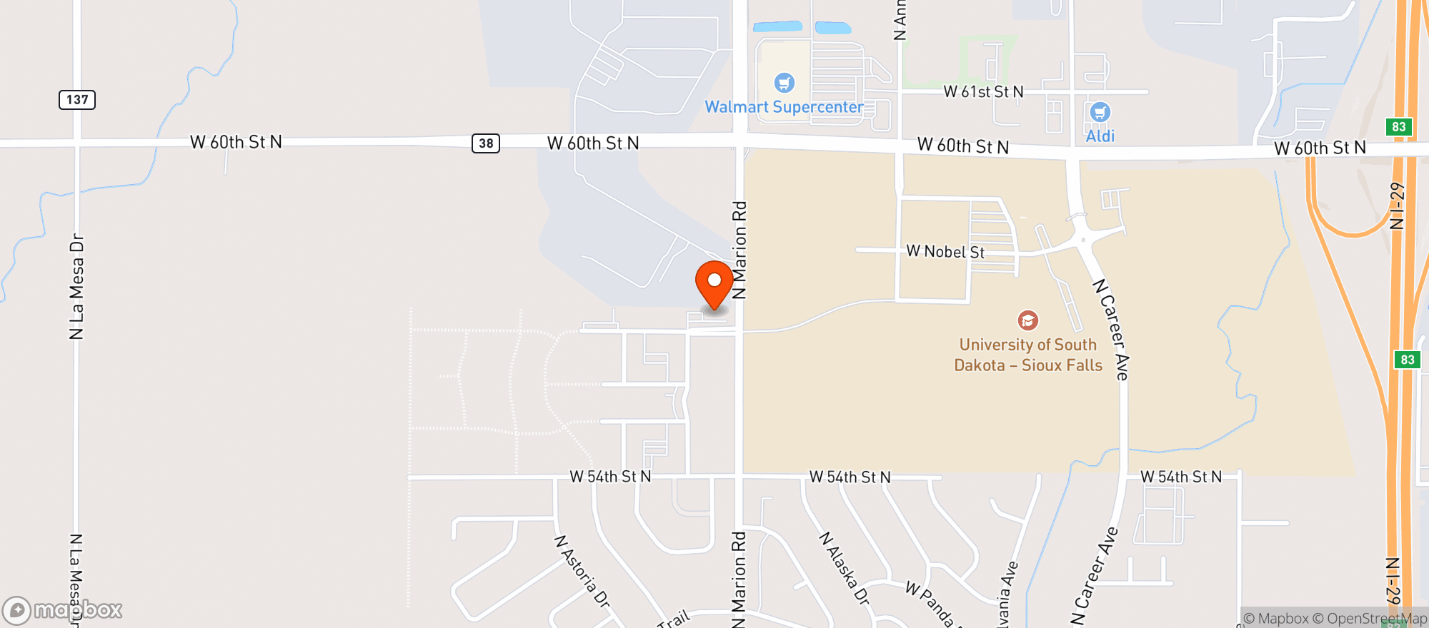 Map showing Uncle Doug S Liquor