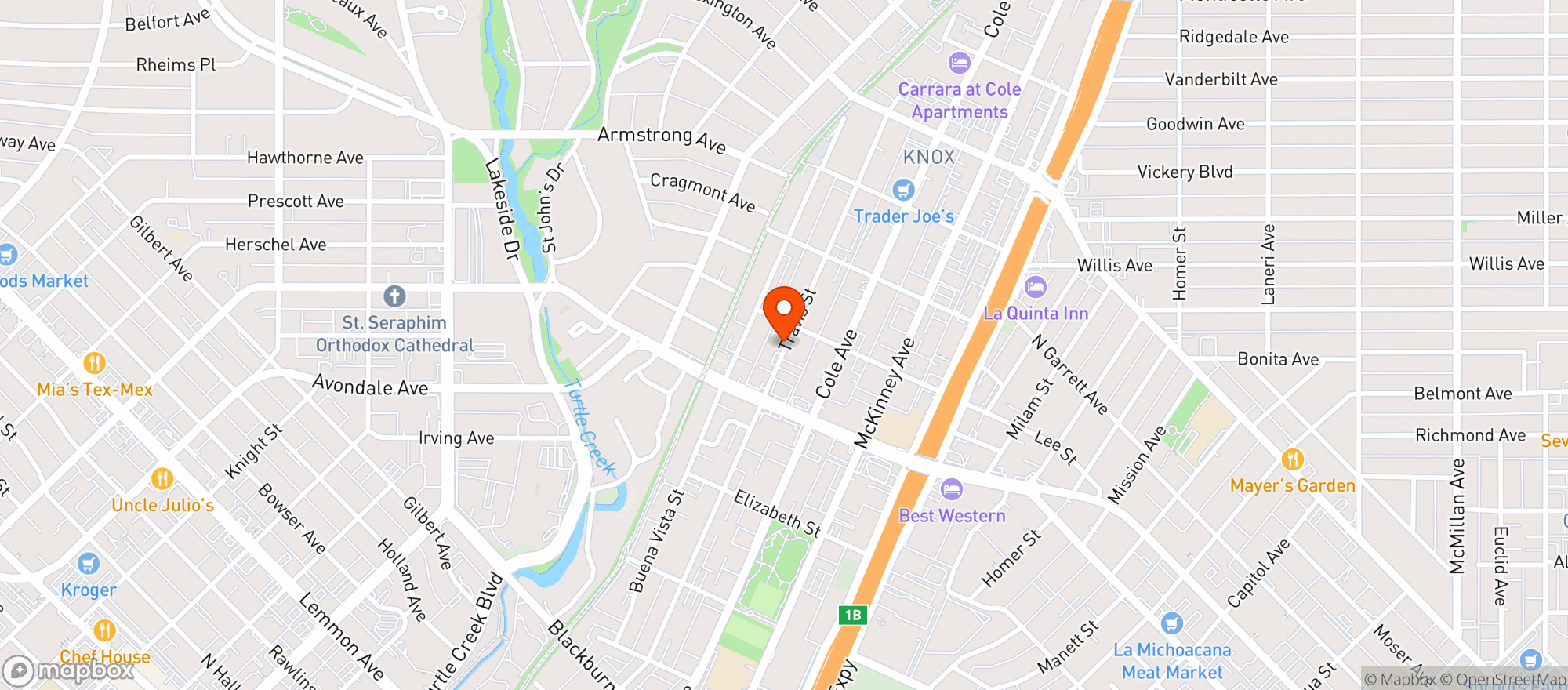 Map showing 7 Eleven