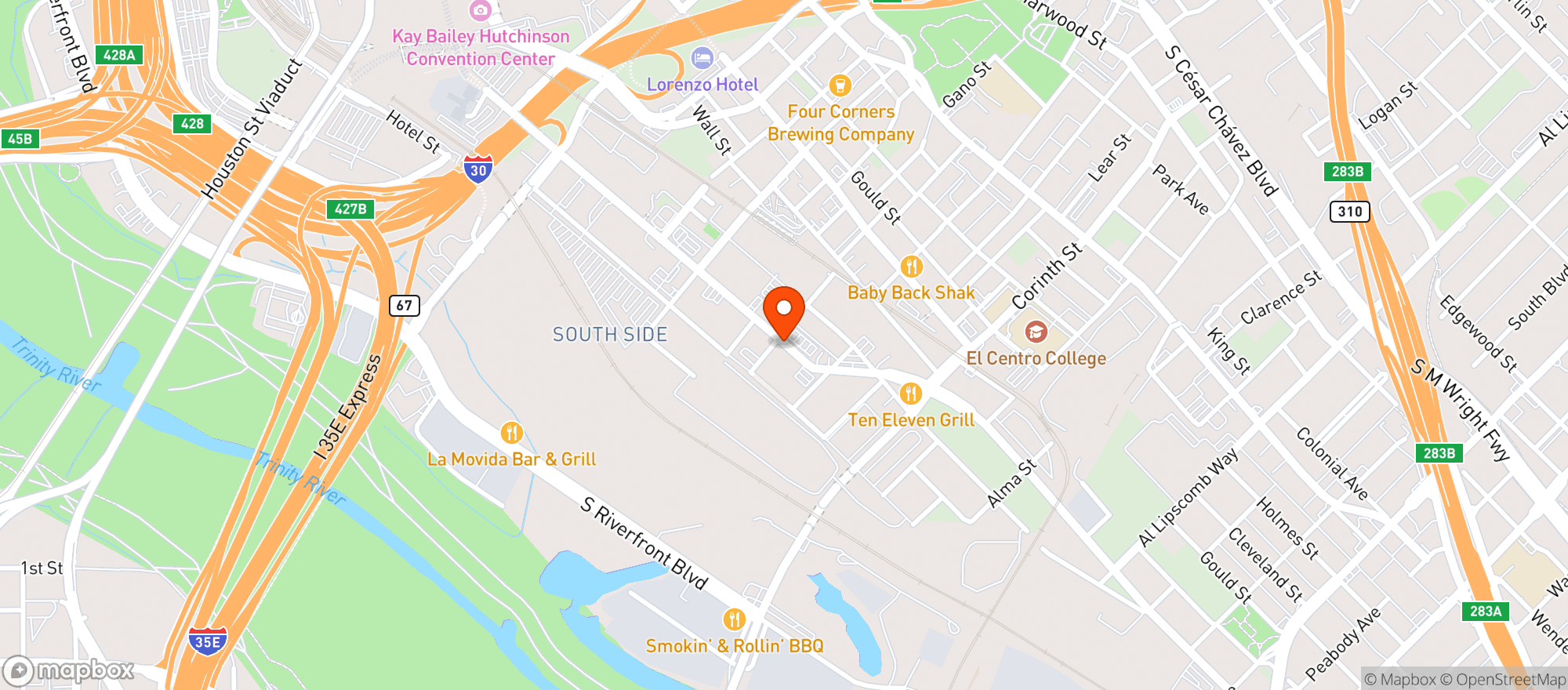 Map showing Alligator Jacks Beer & Wi