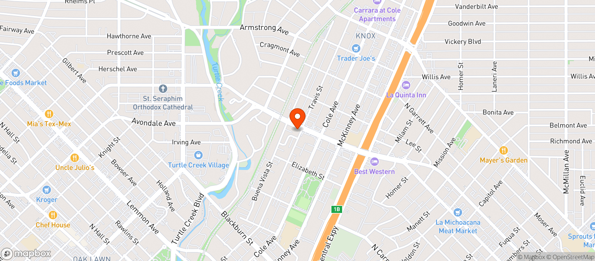 Map showing Clifton Club