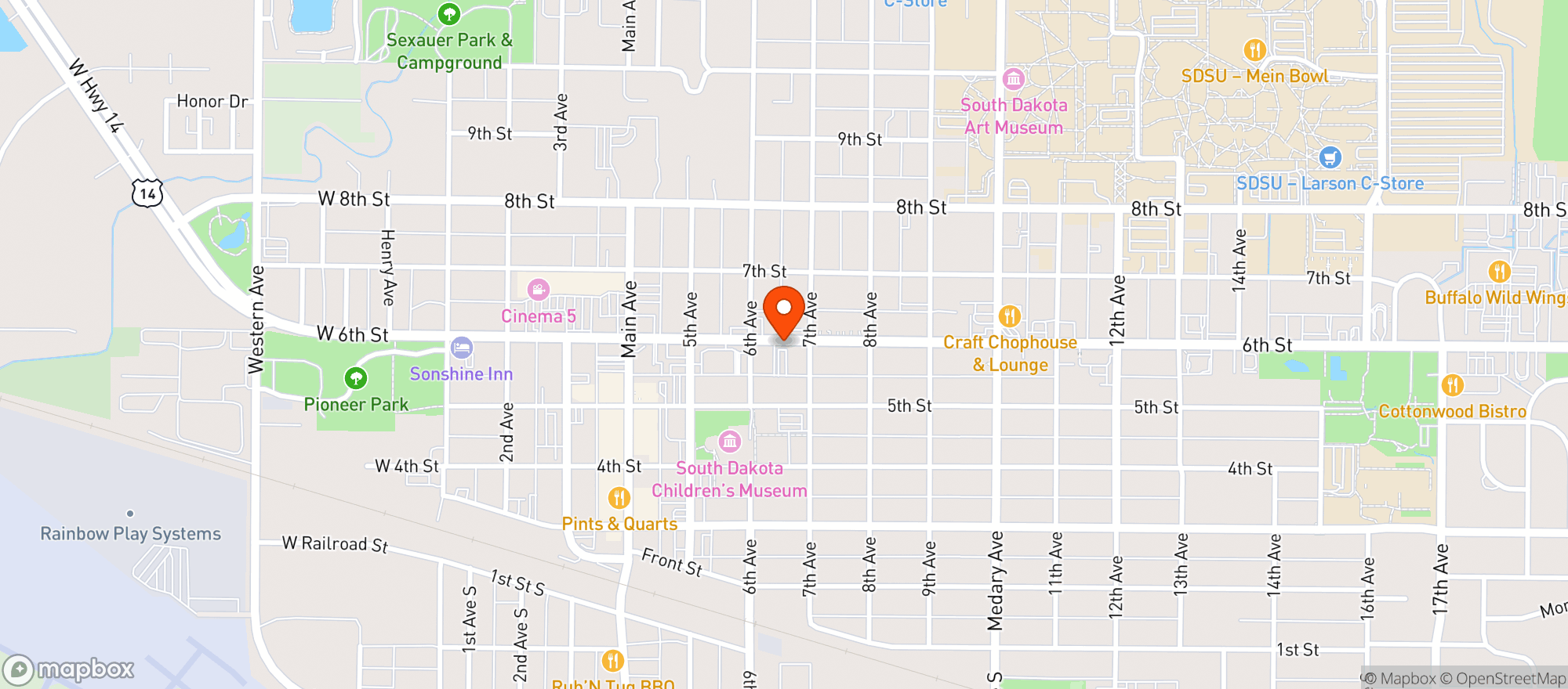 Map showing Corner Pantry