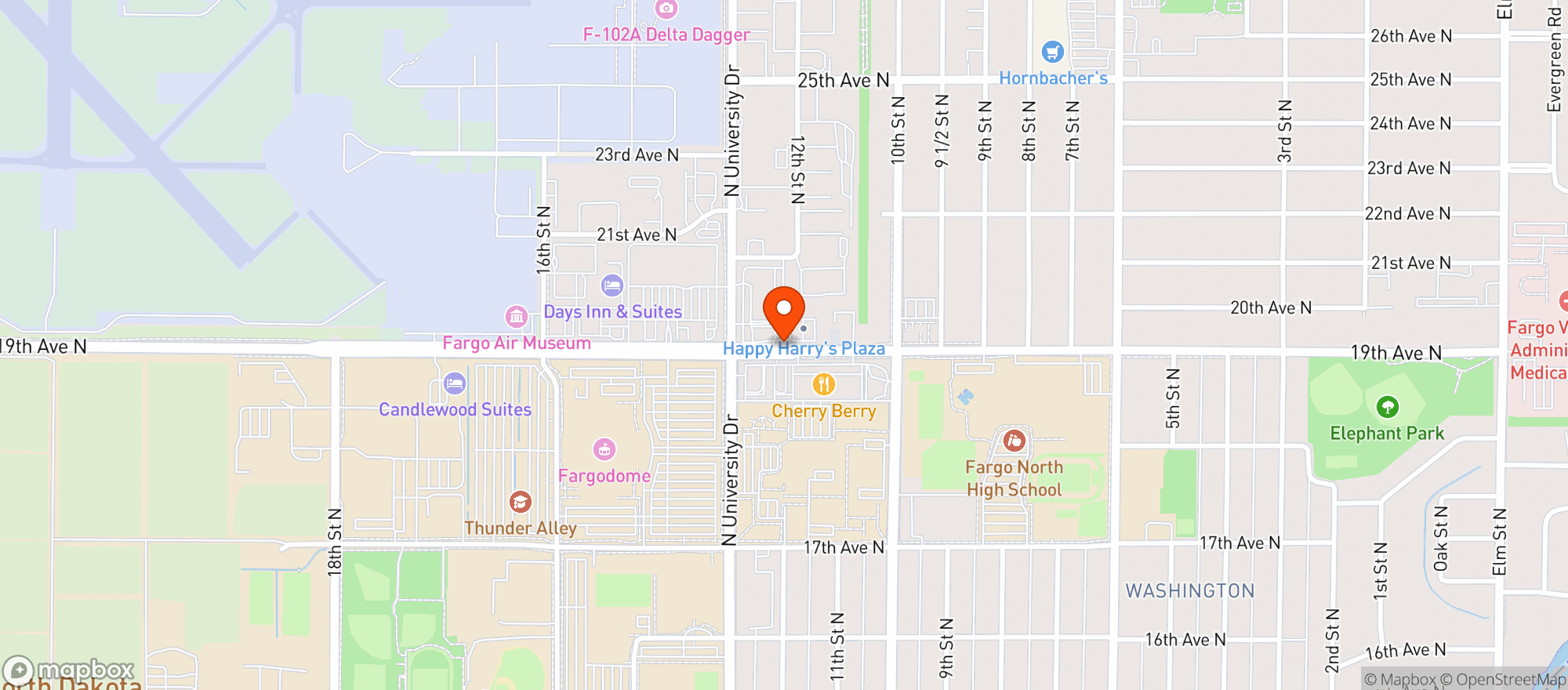 Map showing Happy Harrys Bottle Shops