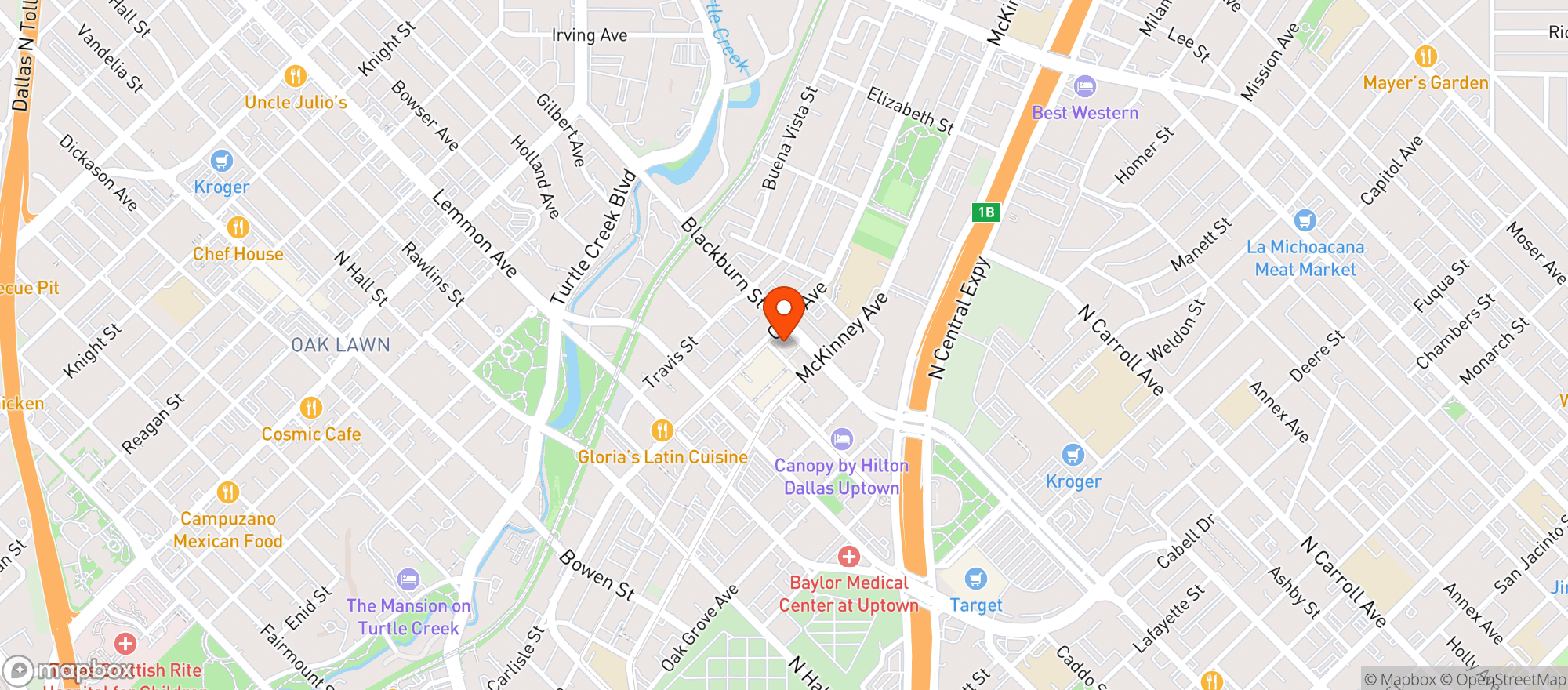 Map showing Cru Wine Bar