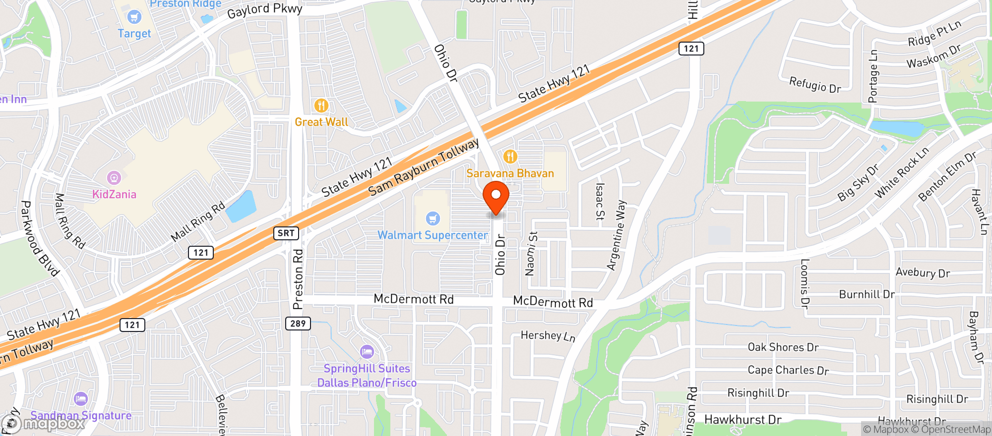 Map showing Walmart Supercenter