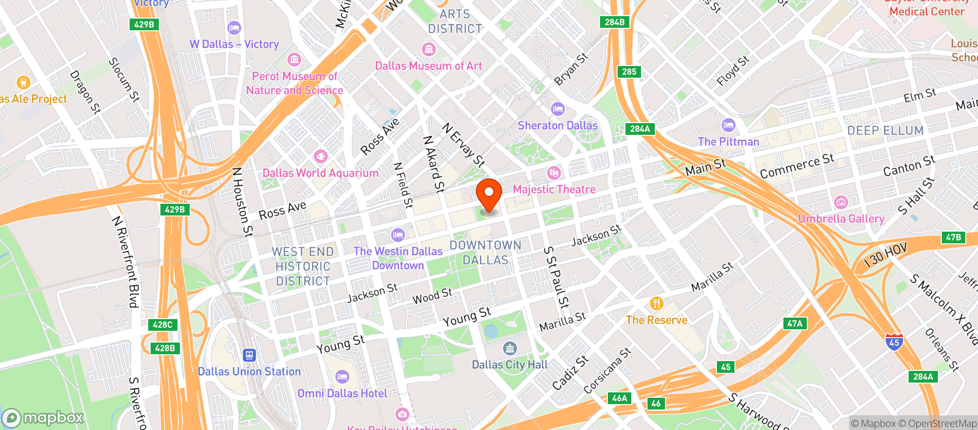 Map showing Mirador