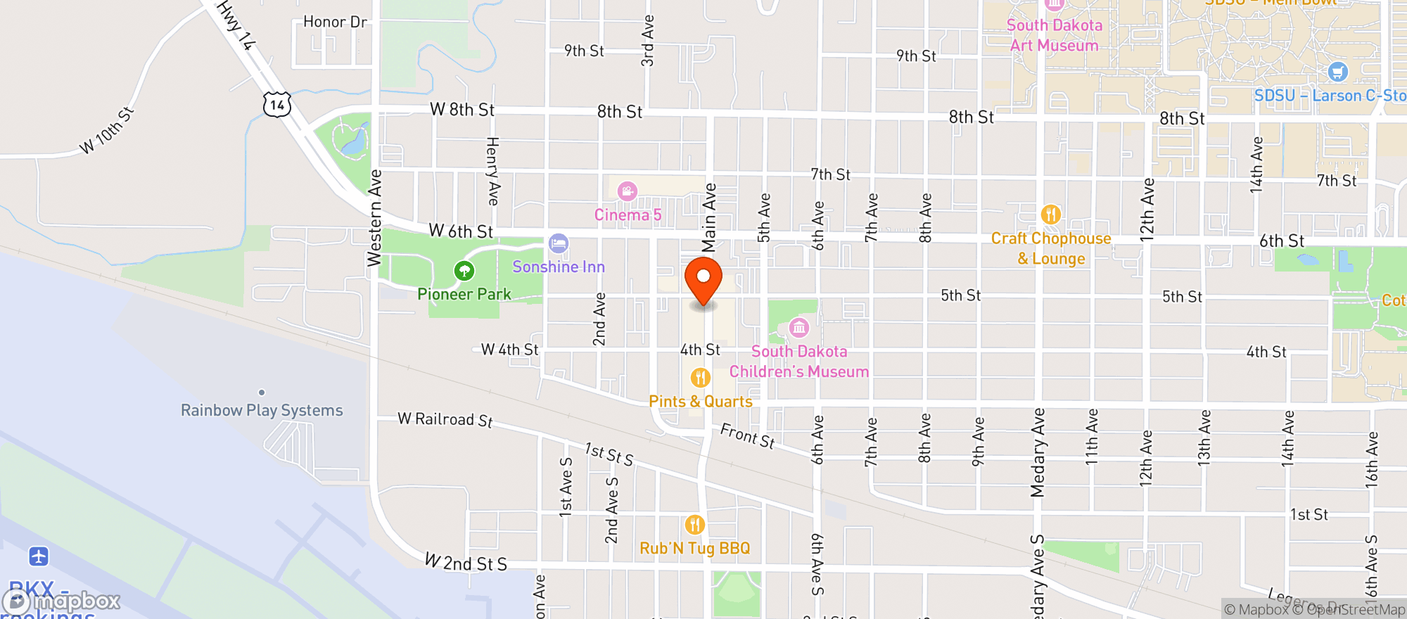 Map showing Sullys