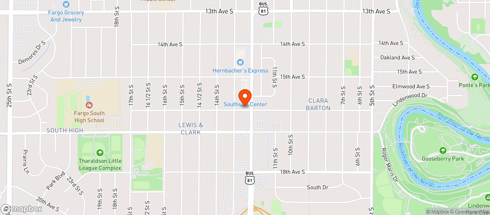 Map showing Bernies Wines & Liquors