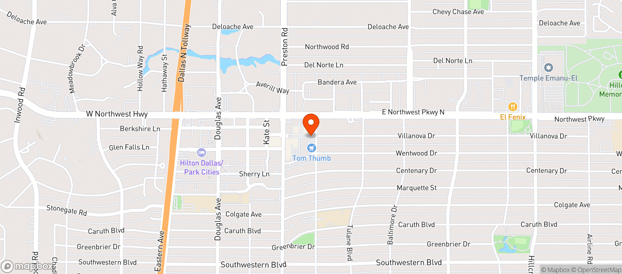 Map showing Tom Thumb Food & Pharmacy