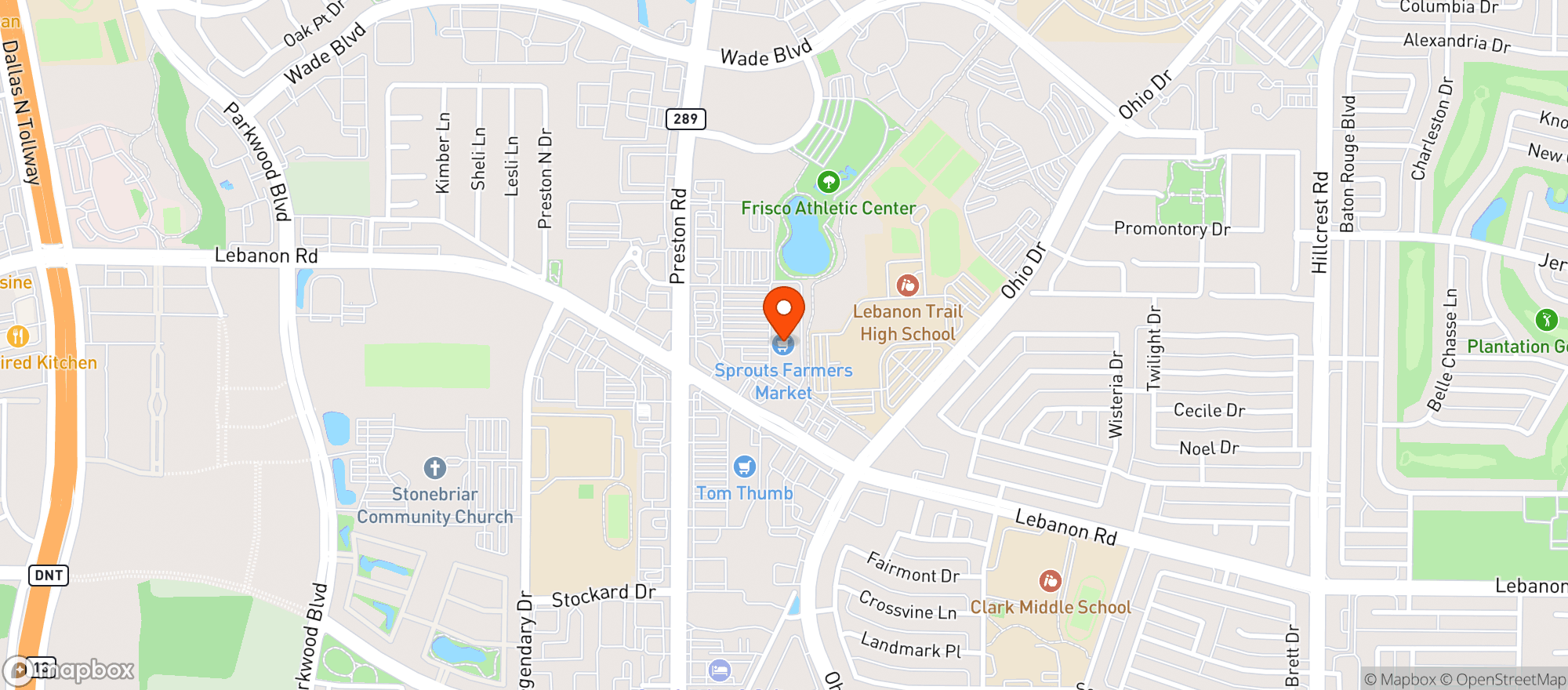 Map showing Sprouts Farmers Market