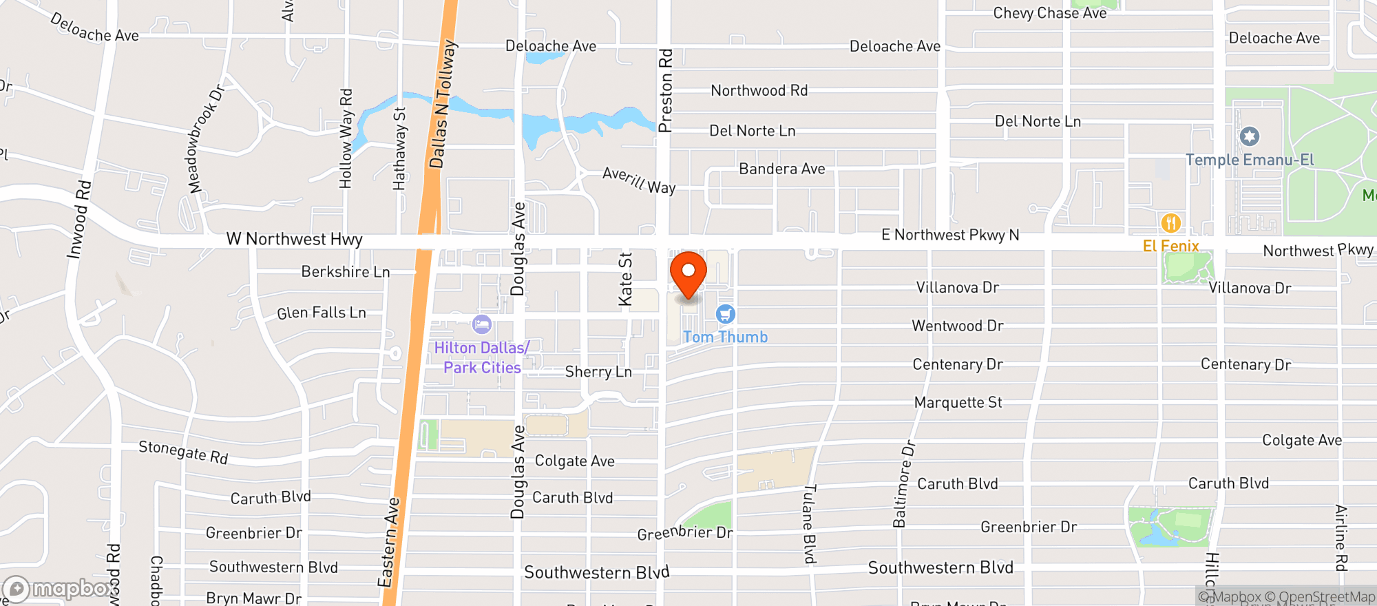 Map showing True Food Kitchen