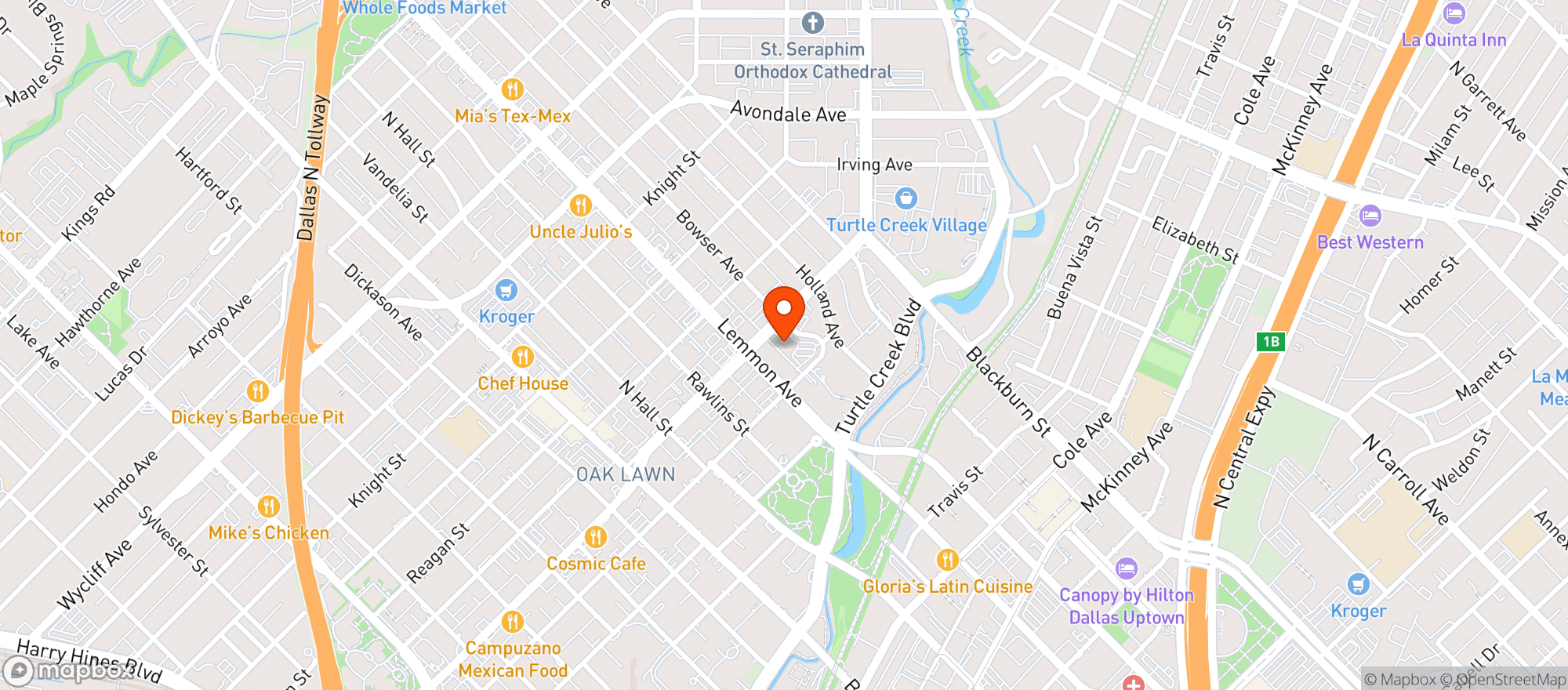 Map showing Pappadeaux Seafood Kitc #526