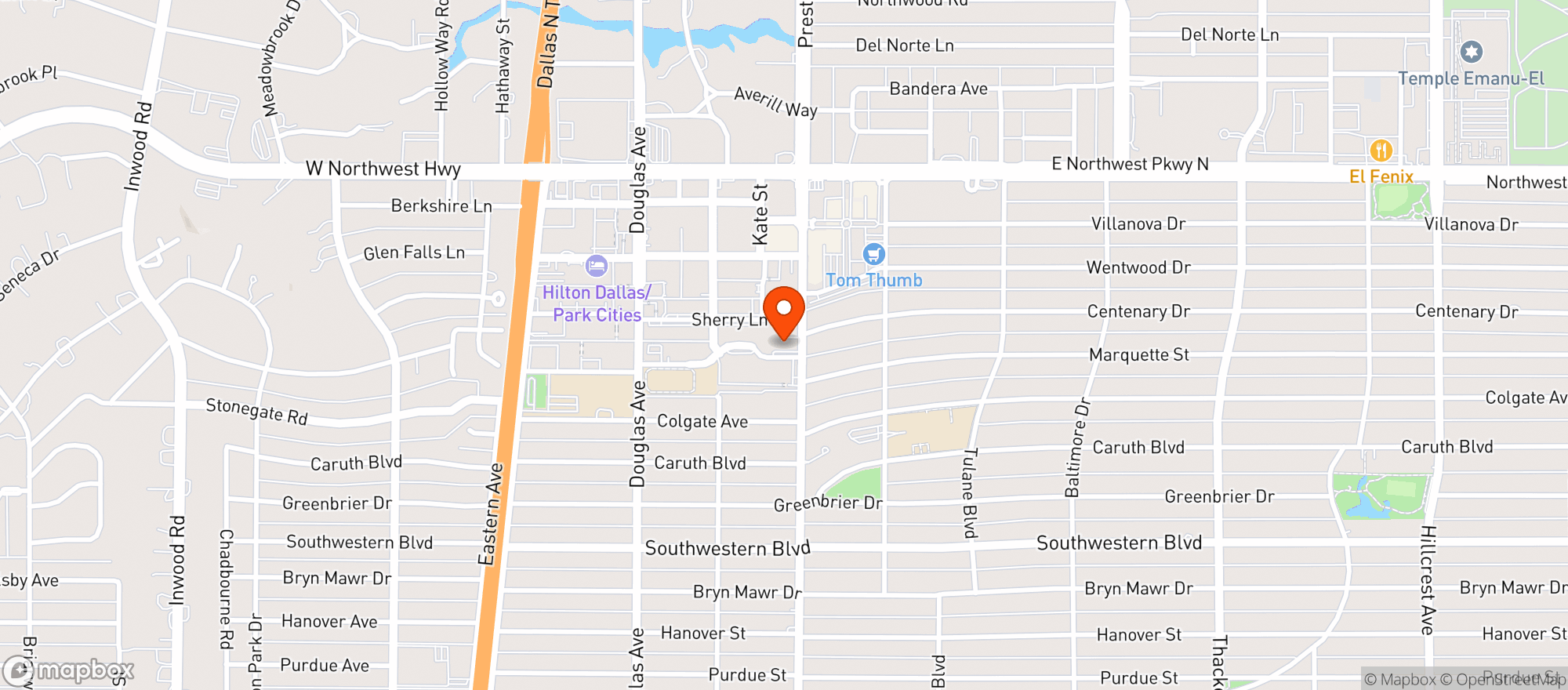 Map showing Spec's Wine & Spirits - Preston Center