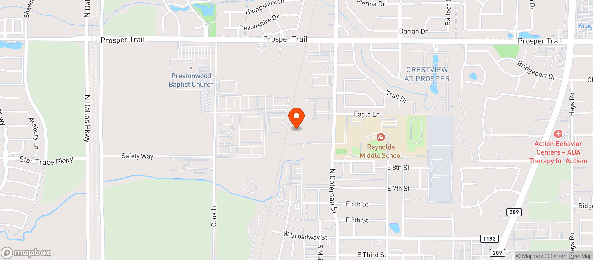 Map showing Target Store