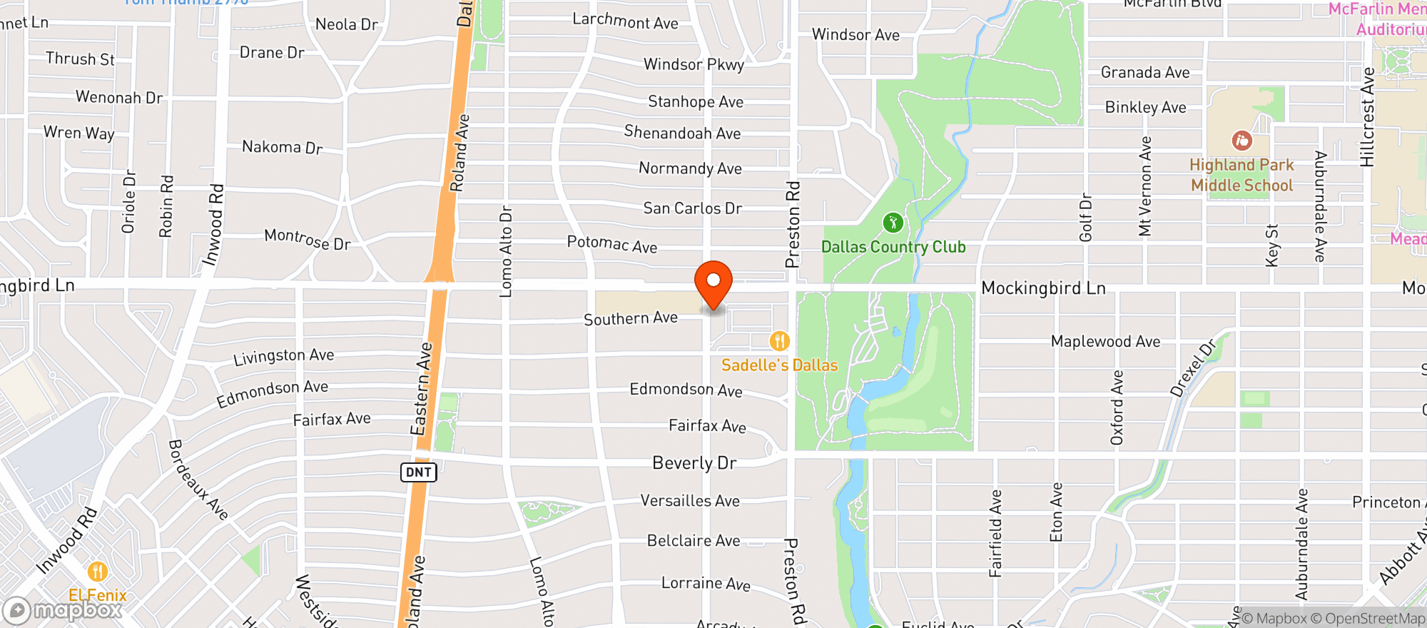 Map showing The Honor Bar