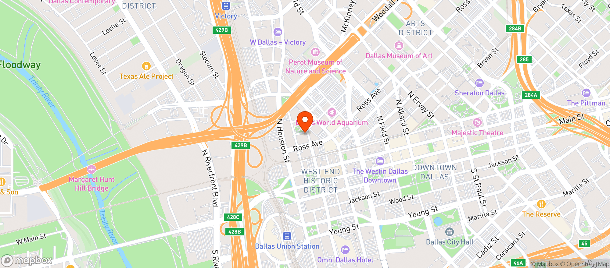 Map showing The Liams Steakhouse