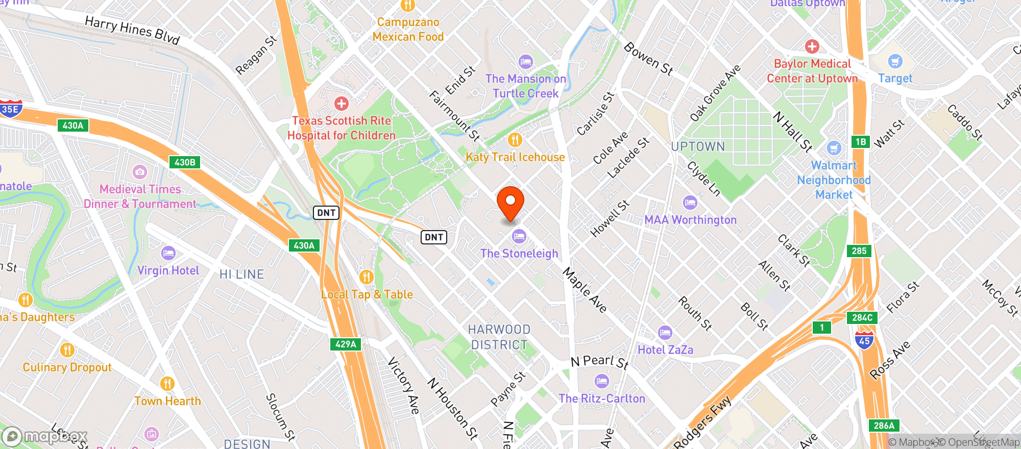 Map showing Catch