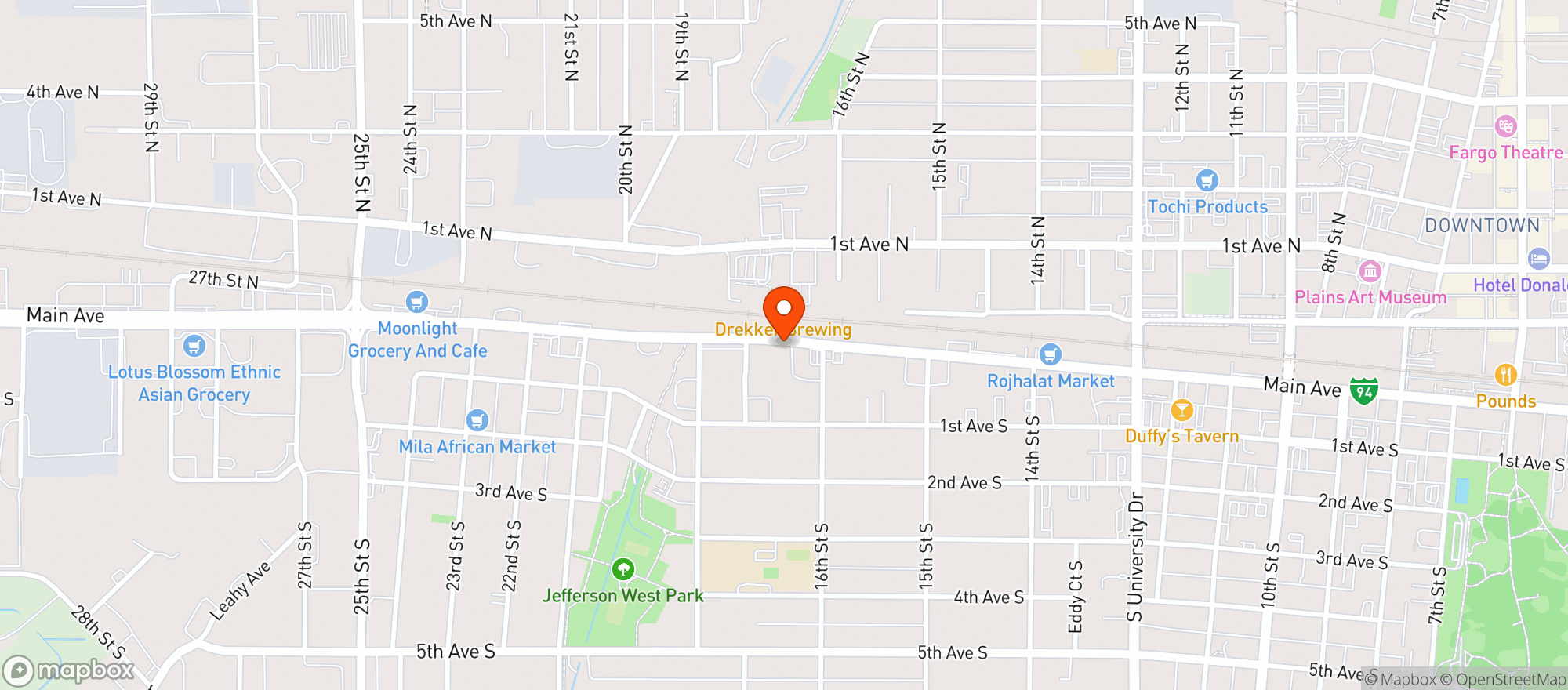 Map showing Royal Liquors