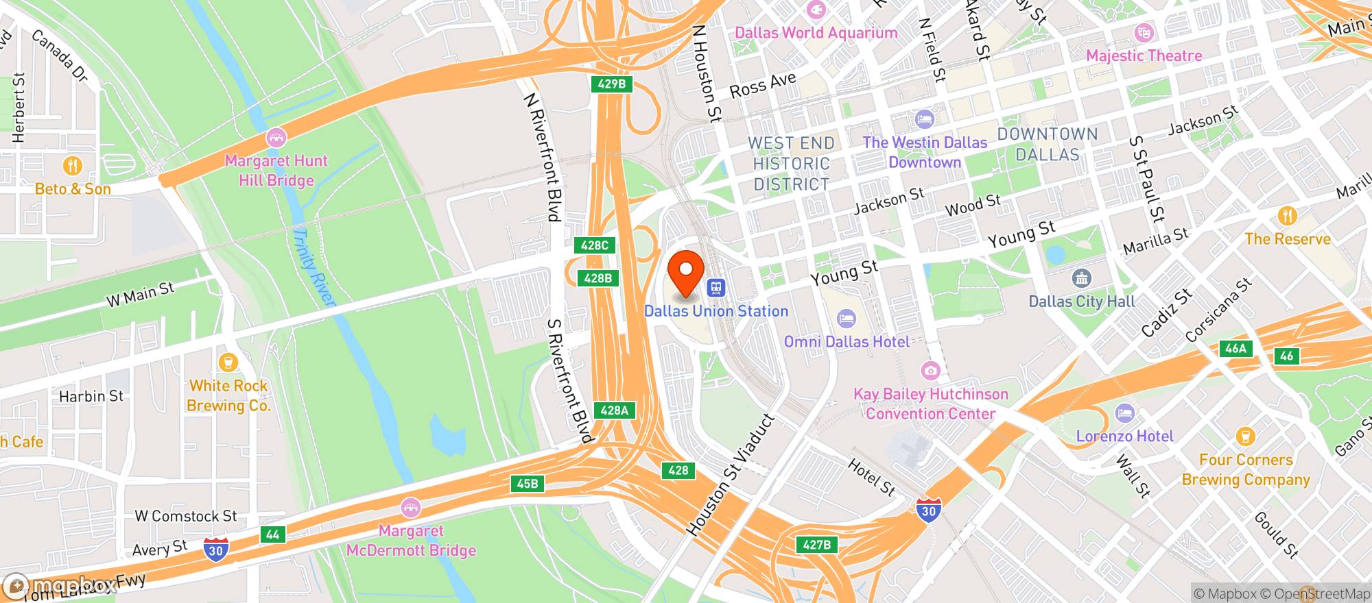 Map showing Crown Block