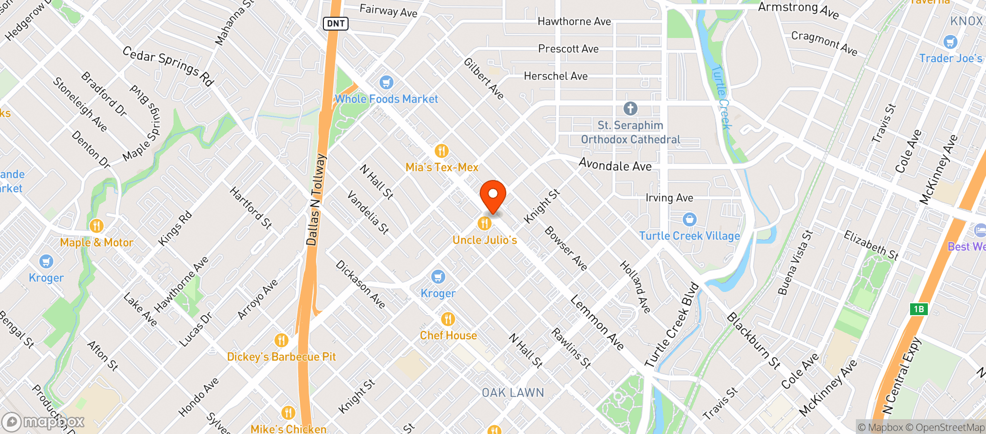 Map showing Vitamin Shoppe - Dallas