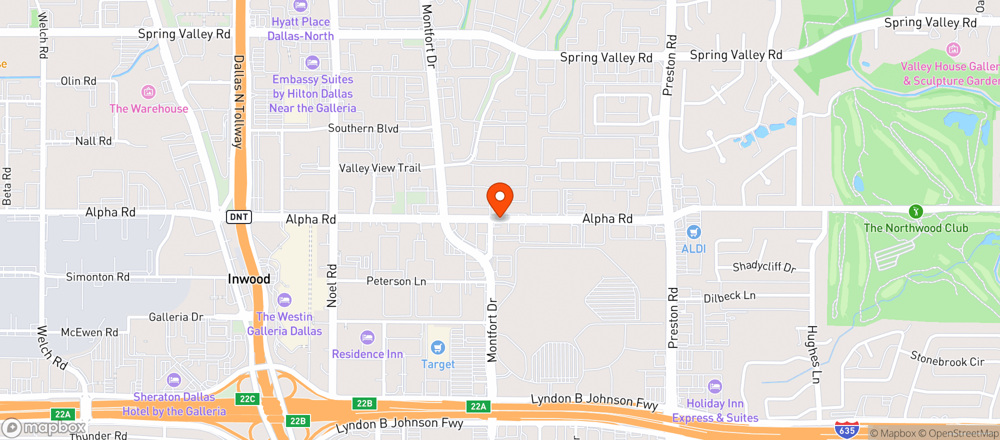Map showing Alpha Food Mart & Deli