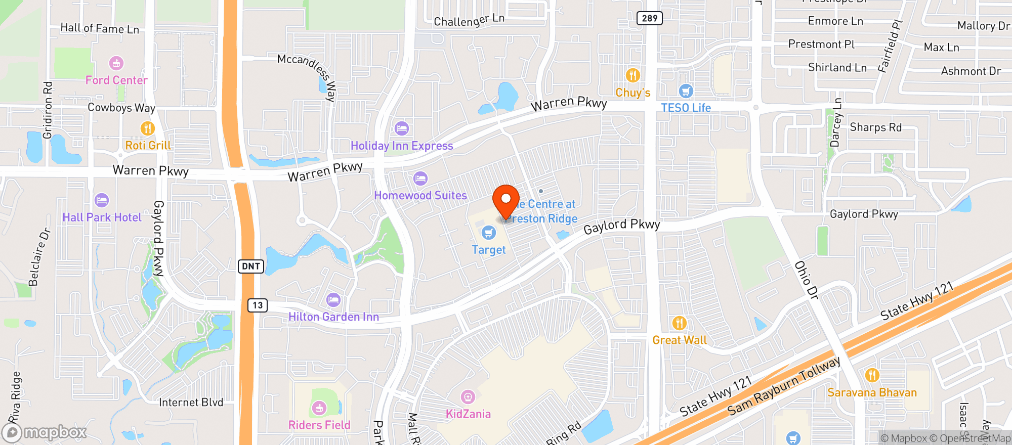 Map showing Target