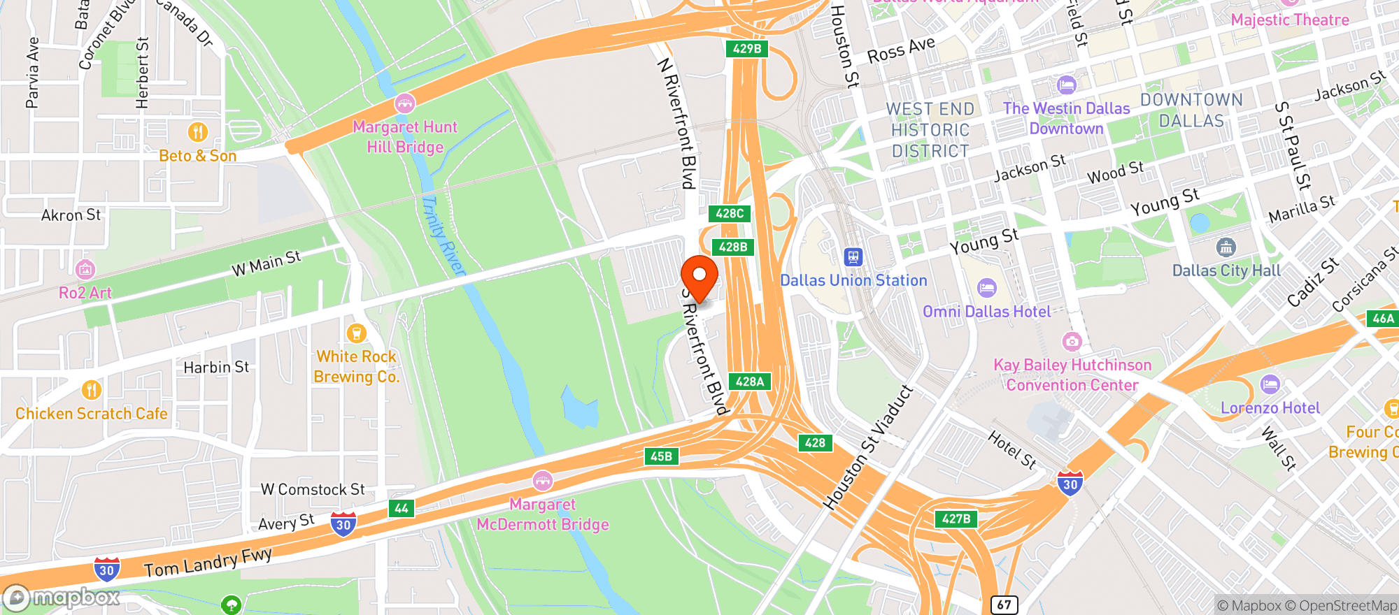 Map showing Cheap River Liquor
