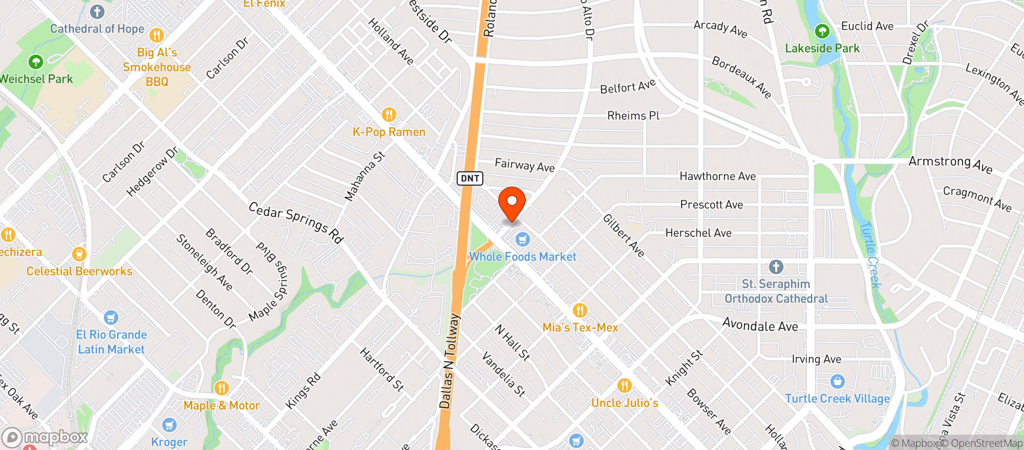 Map showing Whole Foods Market