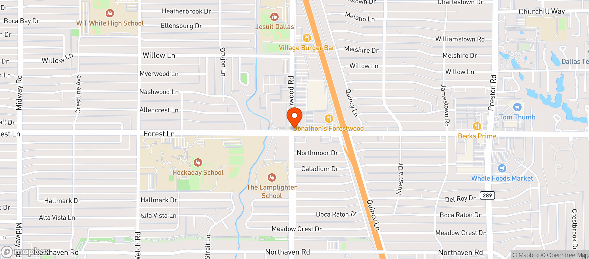 Map showing Luxury Mart LLC