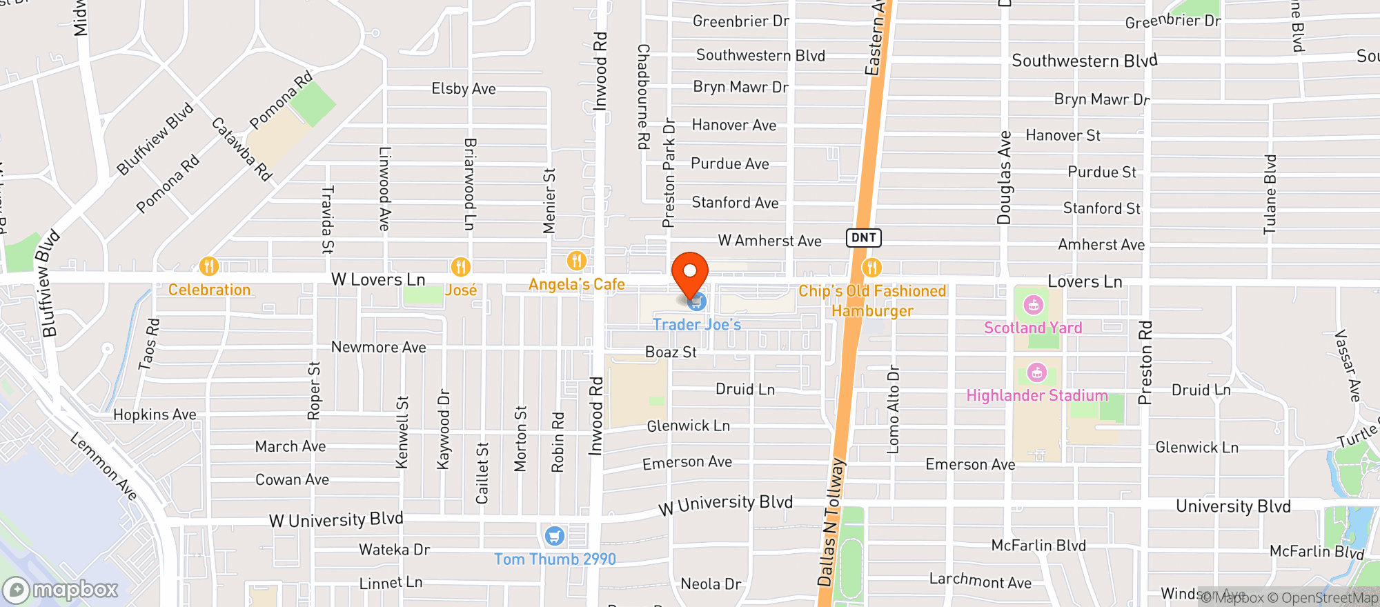 Map showing Trader Joes #405