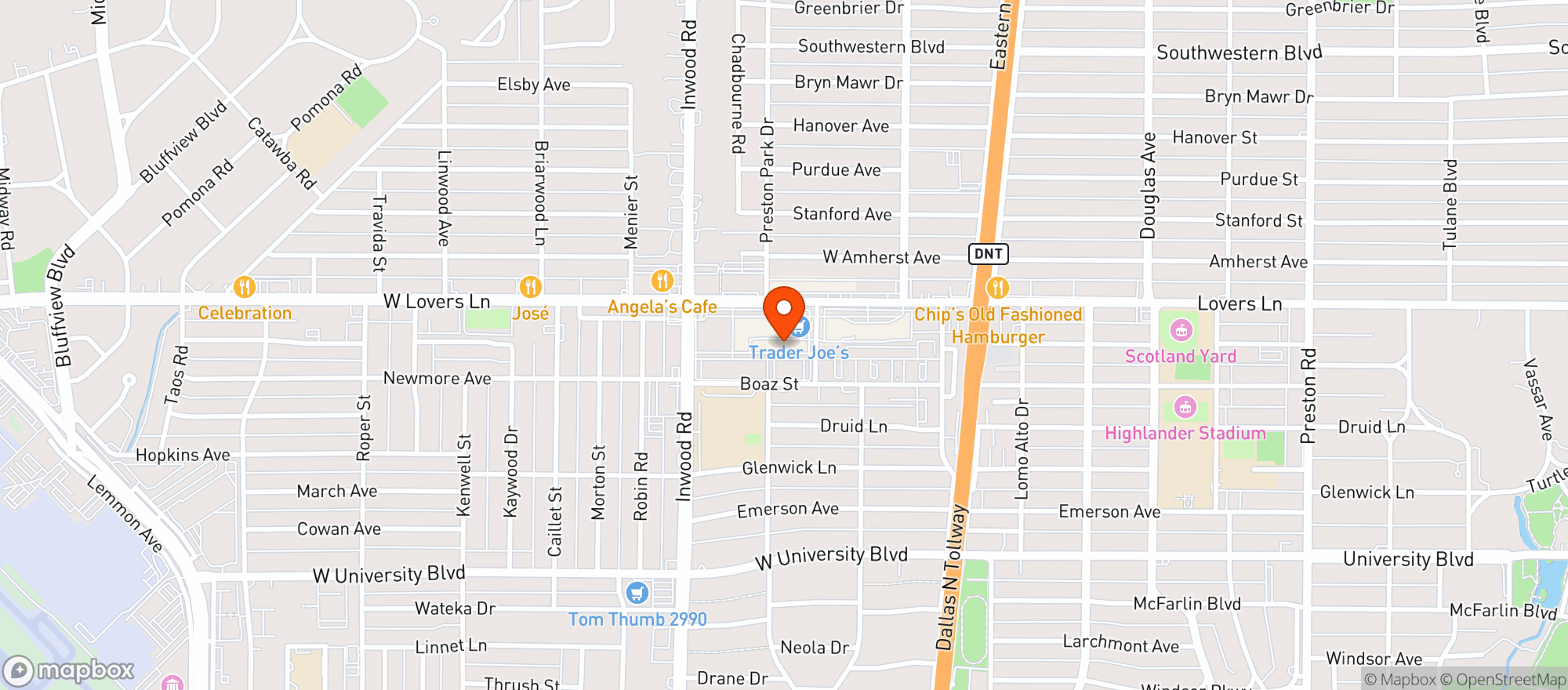 Map showing Doughbird