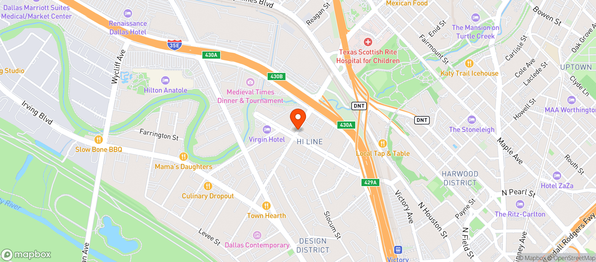 Map showing Pie Tap