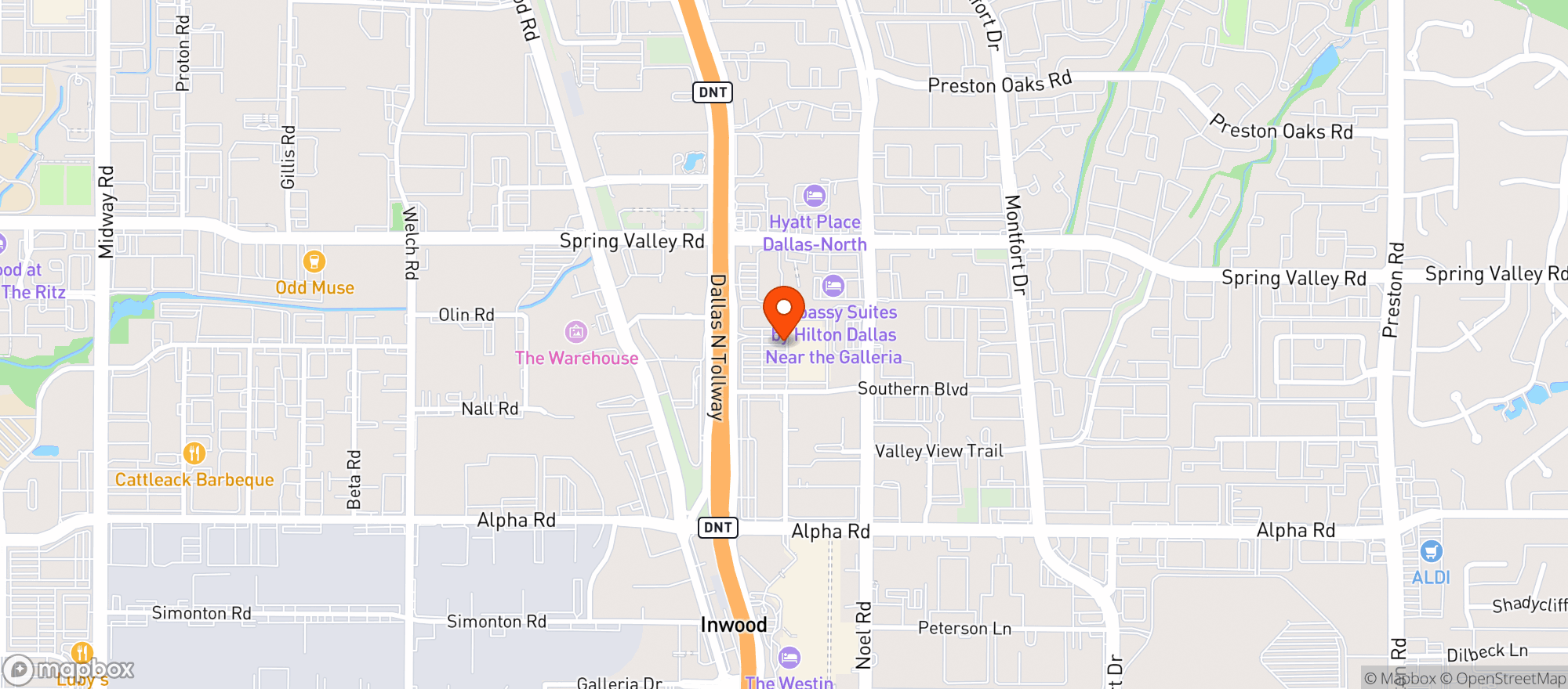 Map showing World Market Addison