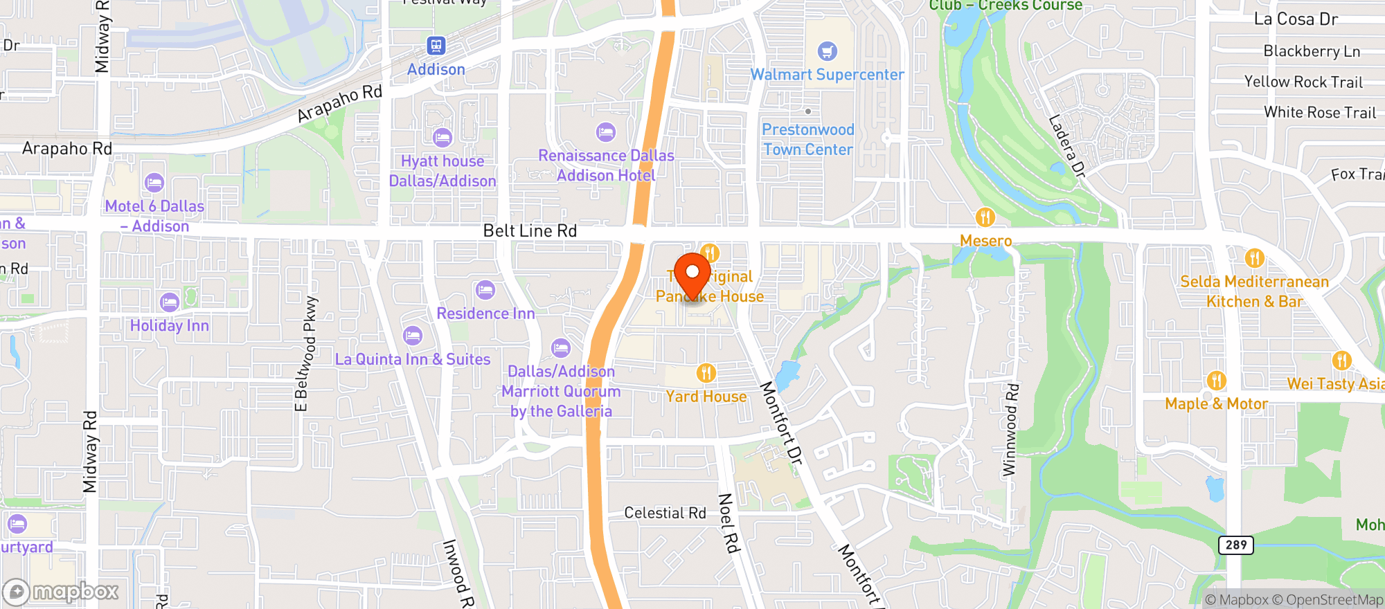 Map showing Pie Tap