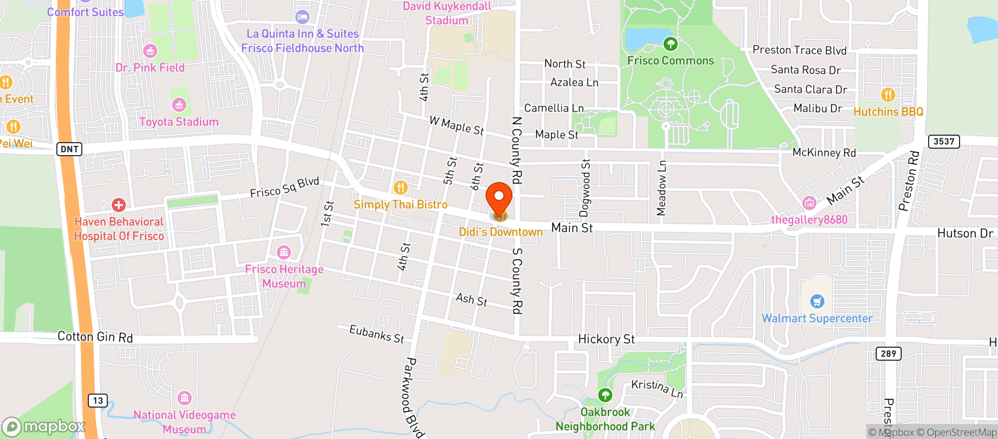 Map showing Didis Downtown
