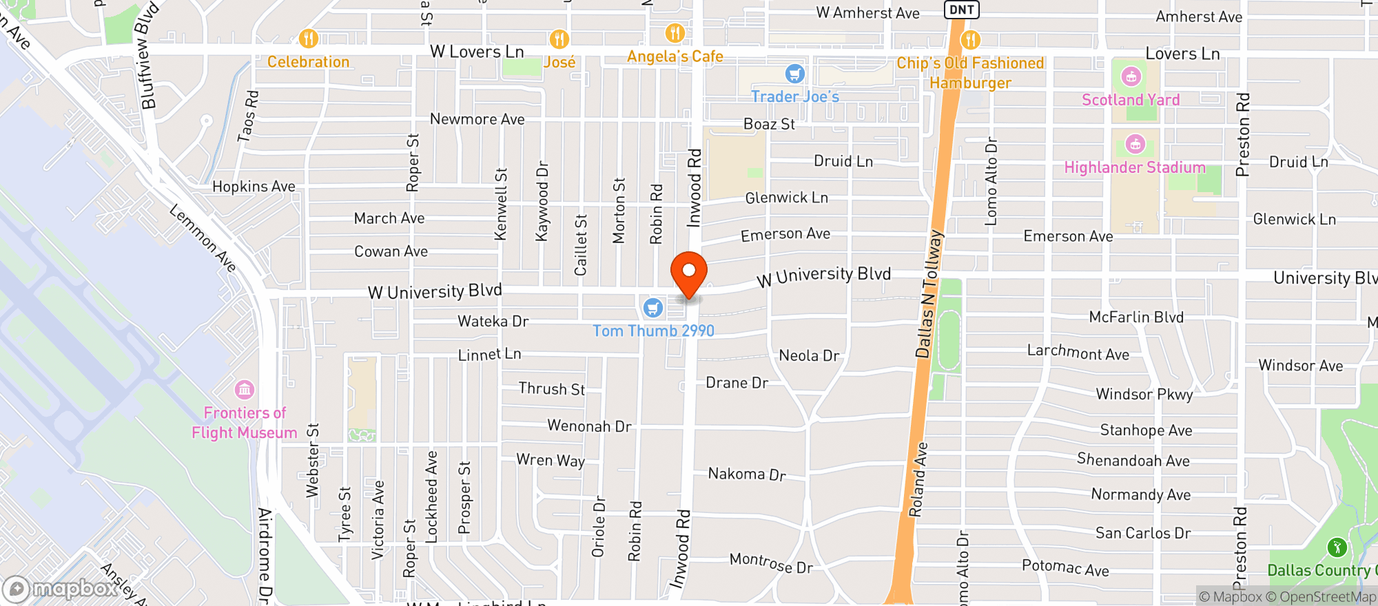 Map showing Tom Thumb Food & Pharmacy