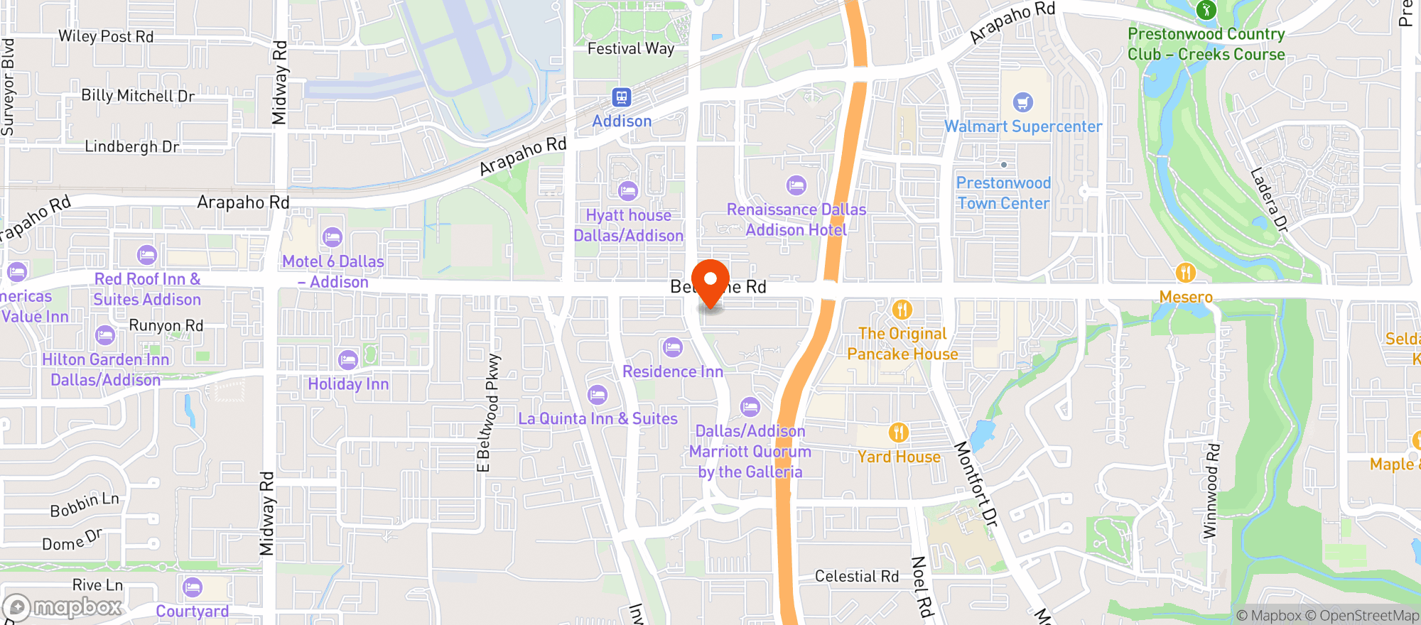 Map showing Buffalo Wild Wings Gril #100