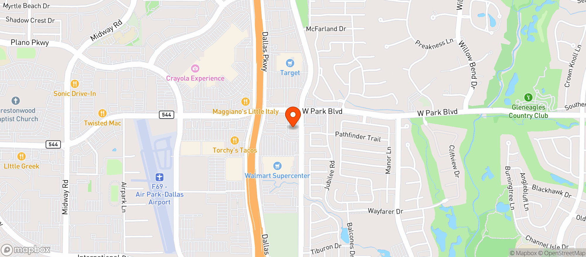 Map showing Vitamin Shoppe - West Plano