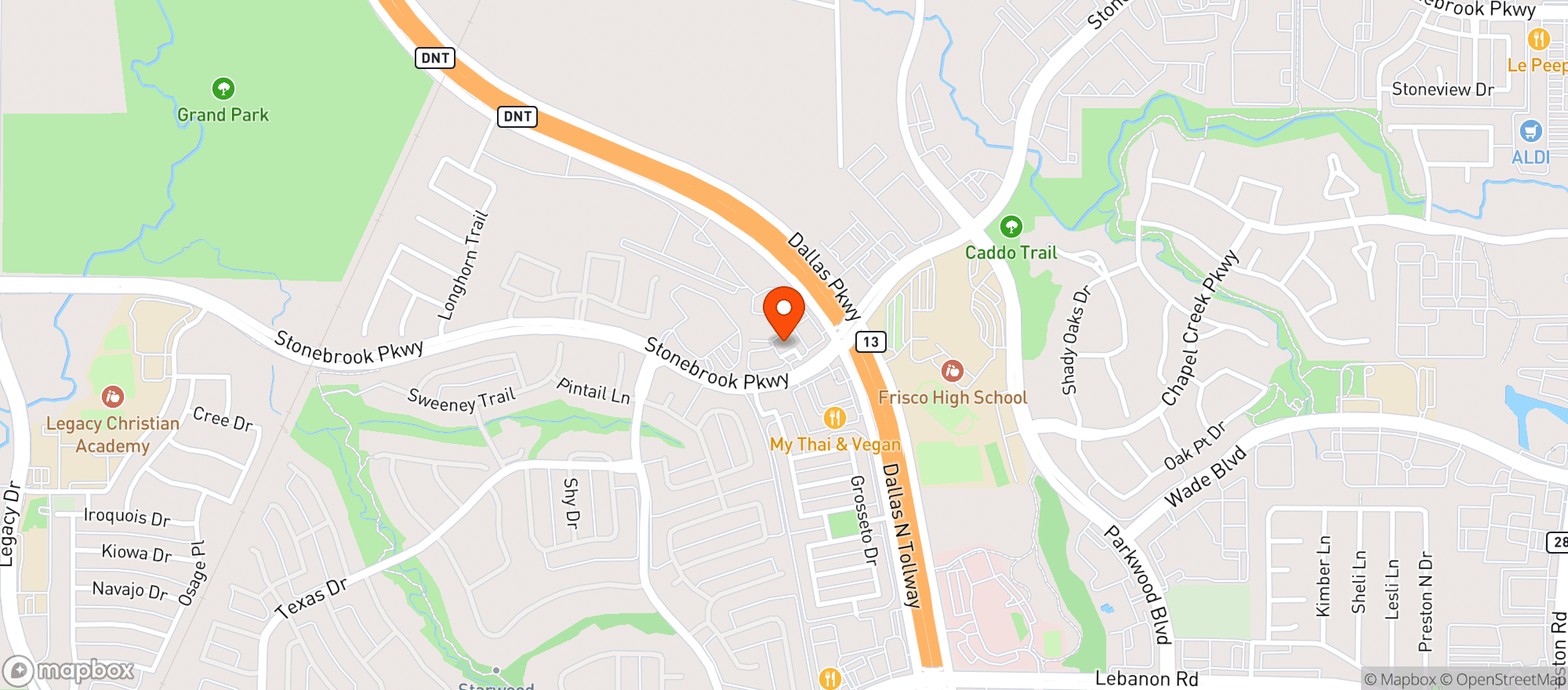 Map showing momo's coffeehouse