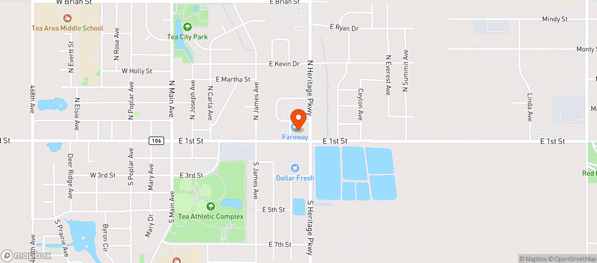 Map showing Fareway