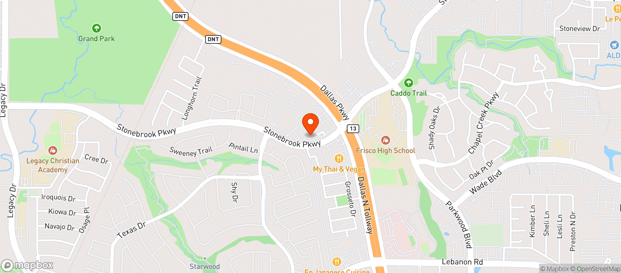 Map showing CBD Kratom Stonebrook