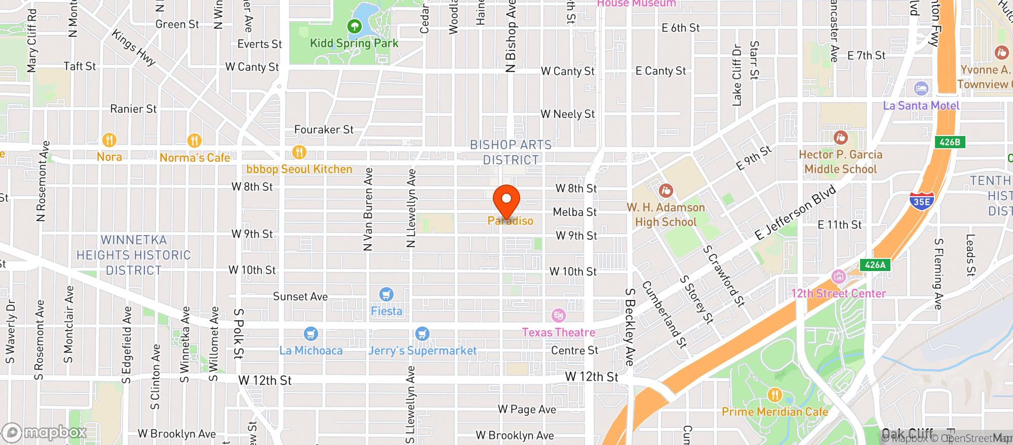 Map showing Go Easy