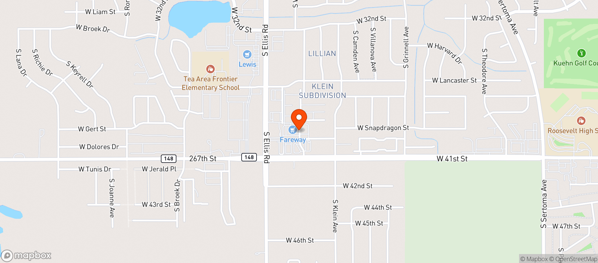 Map showing Fareway