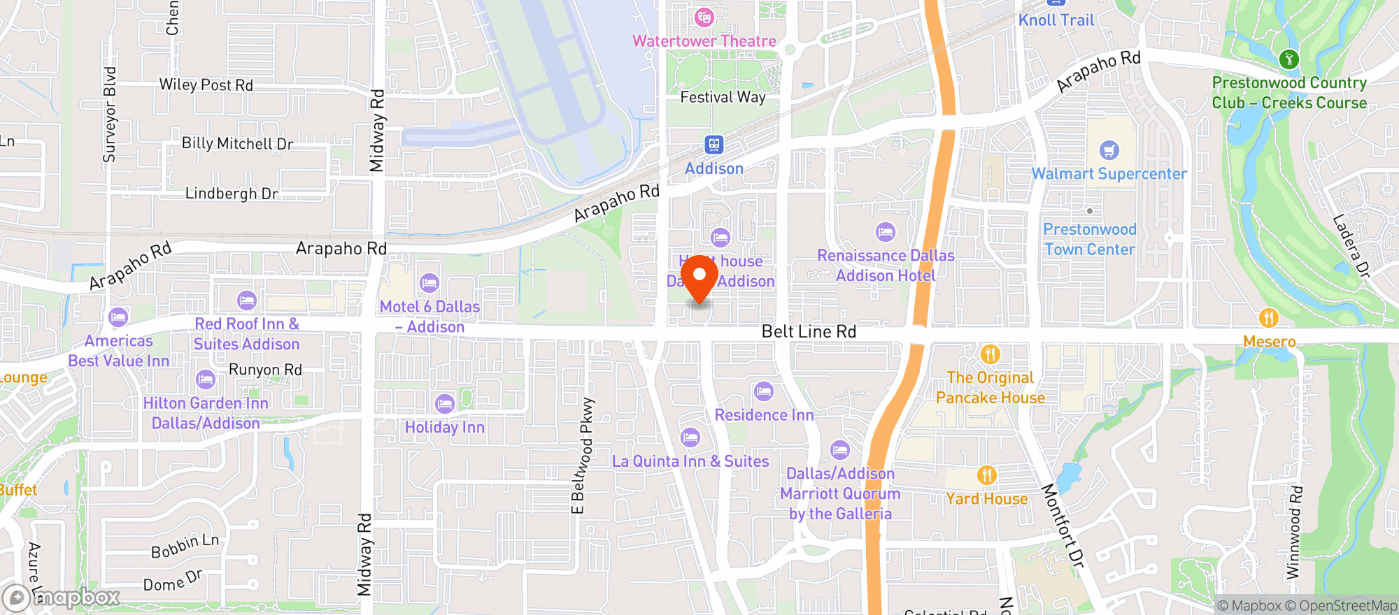Map showing Bjs Restaurant & Brewhouse