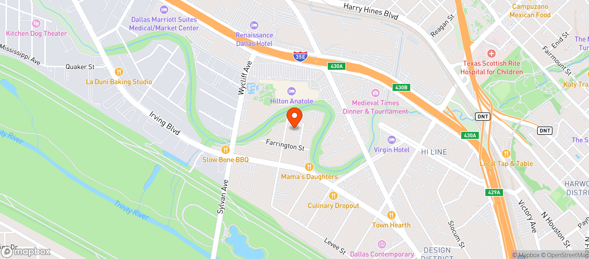 Map showing The Silo