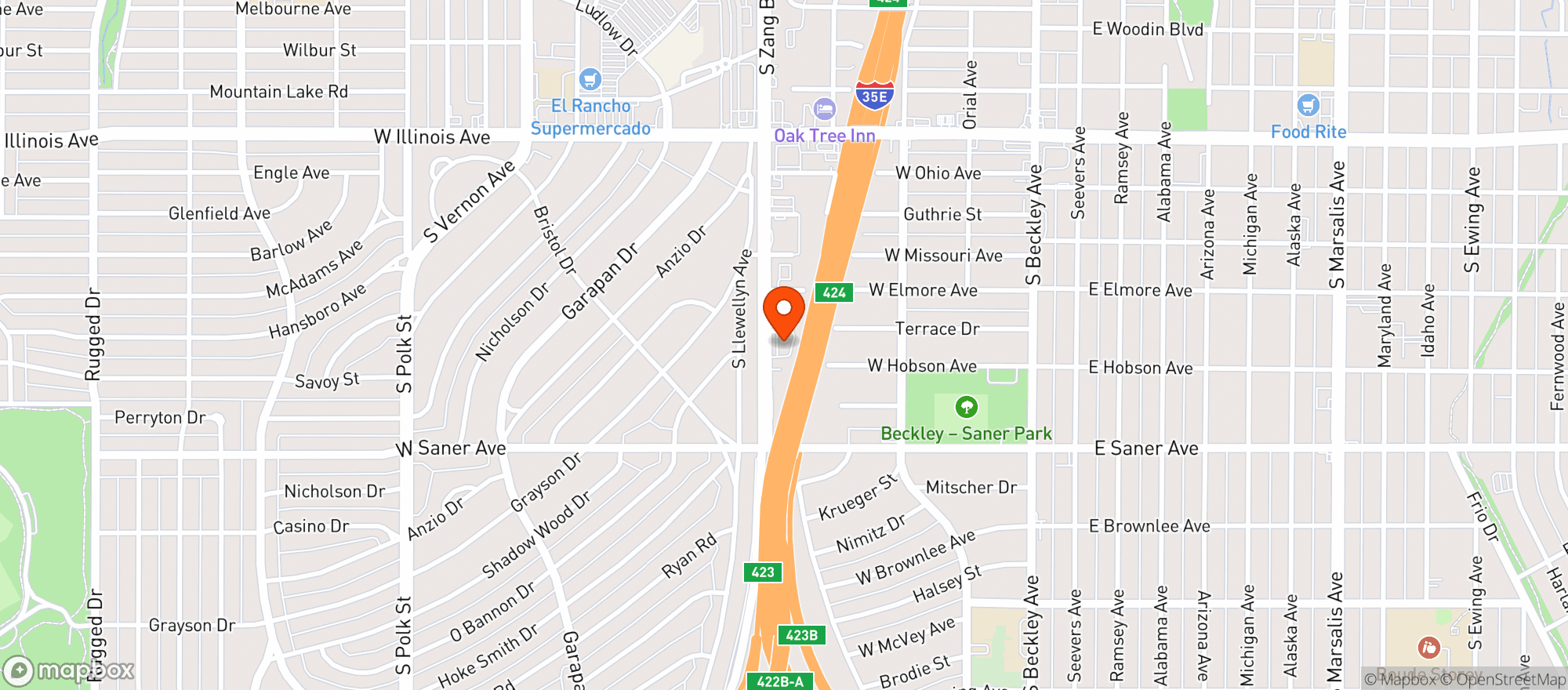 Map showing Ann’s Health Food Center & Market - Dallas
