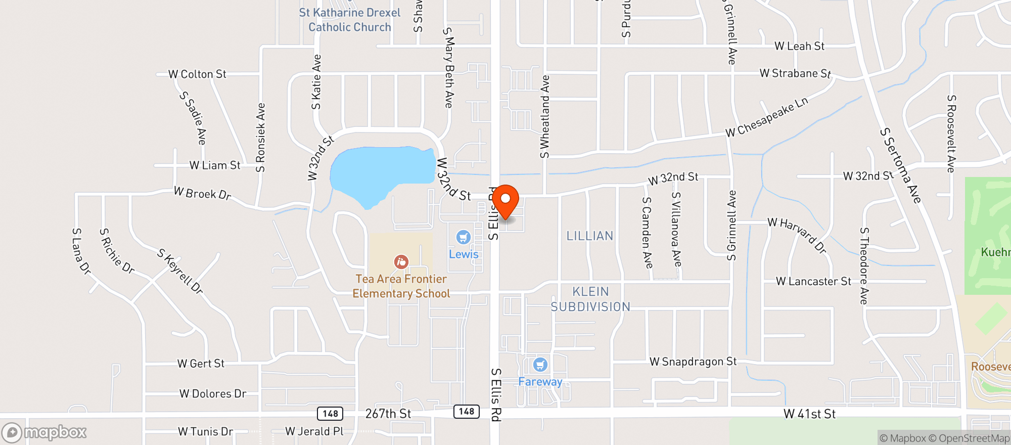 Map showing Kwik Trip 1292
