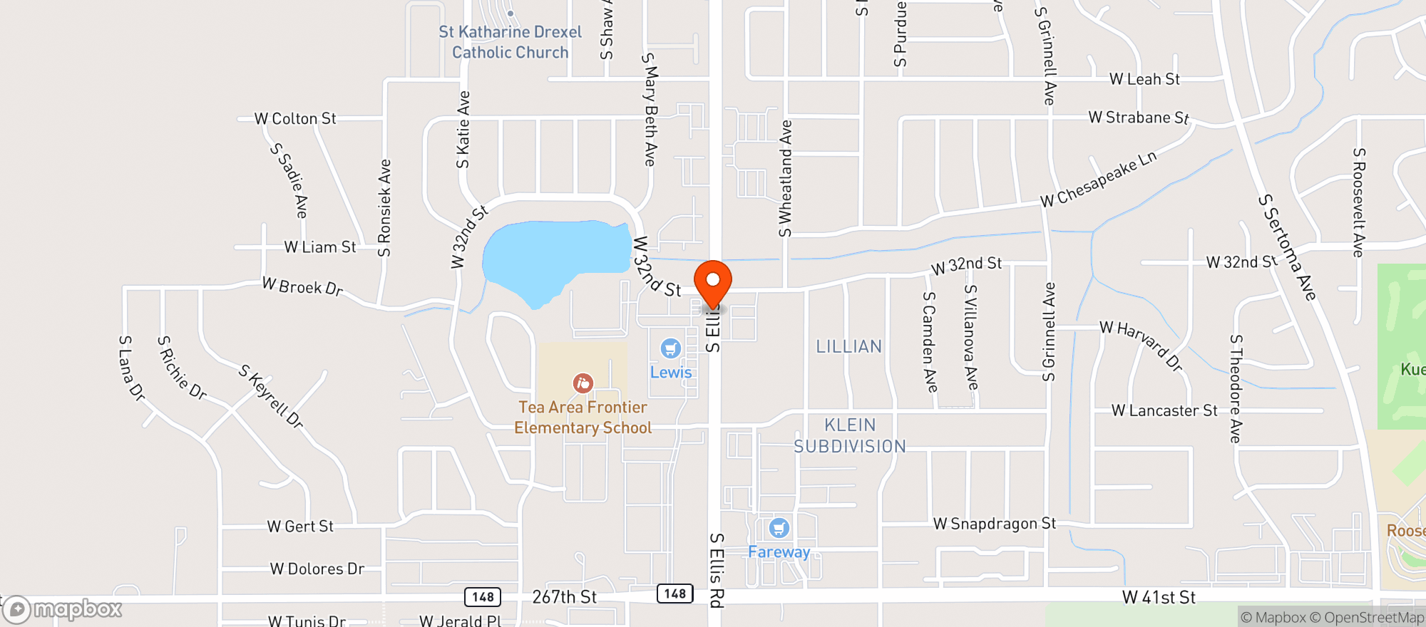 Map showing Lewis Drug